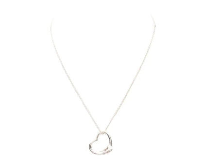 Pre-Owned Tiffany & Co Sterling Silver Elsa Peretti Open Heart TIF.J.1006 (Medium 22mm Heart)