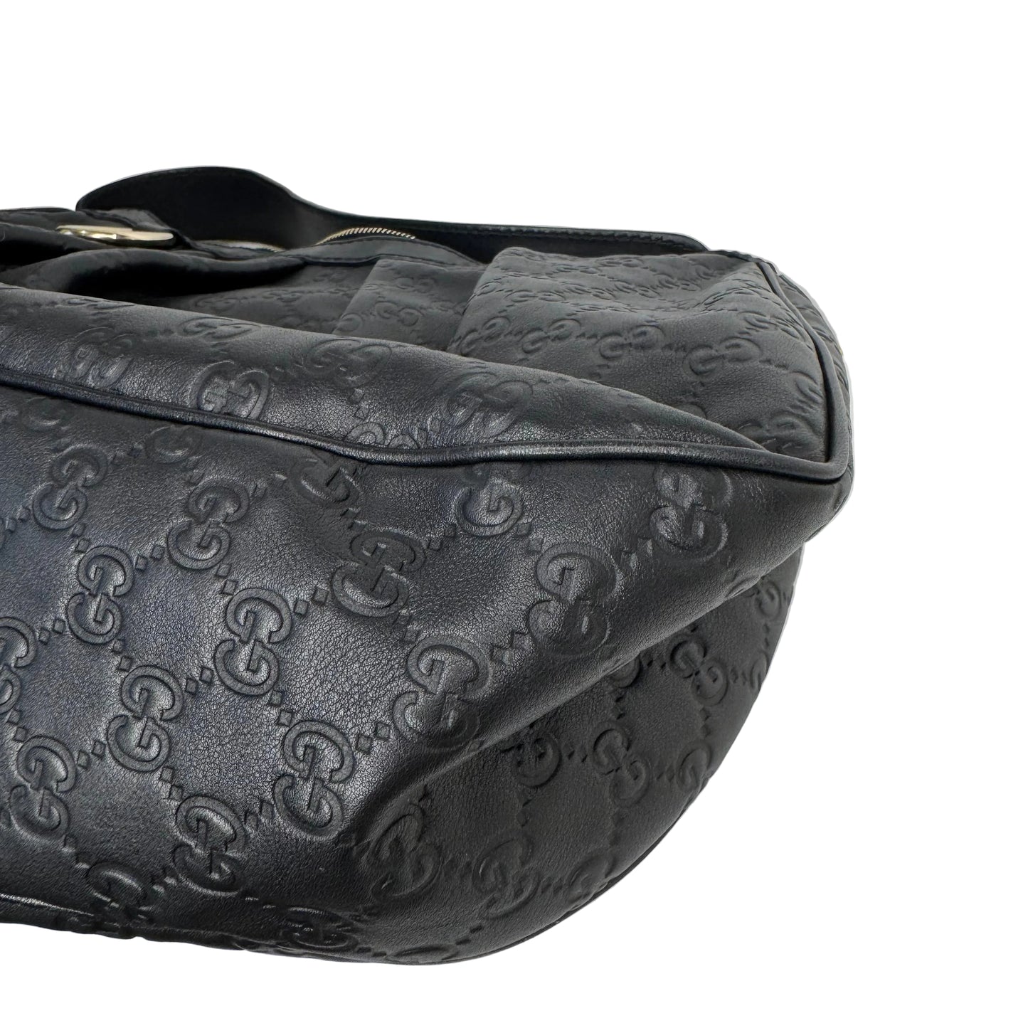 Pre-Owned Gucci Sukey Leather Guccissima Hobo(Black) GUC.B.1084