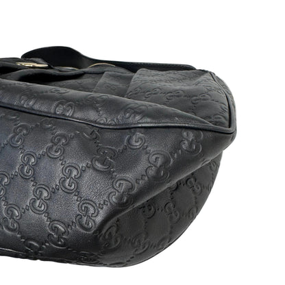 Pre-Owned Gucci Sukey Leather Guccissima Hobo(Black) GUC.B.1084