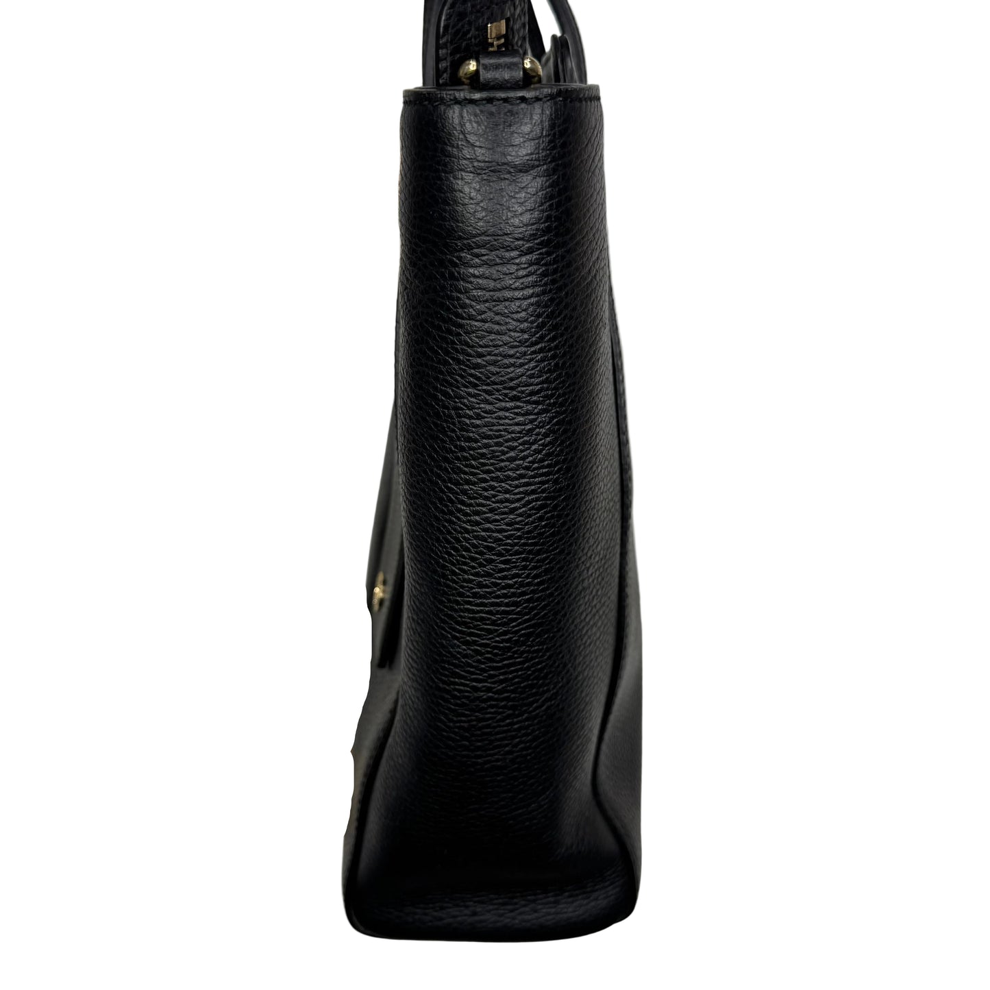 Pre-Owned Gucci Vertical Swing Leather Tote Bag with Strap (Black) GUC.B.1085