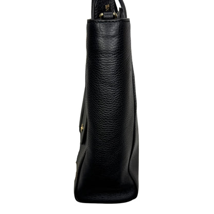 Pre-Owned Gucci Vertical Swing Leather Tote Bag with Strap (Black) GUC.B.1085