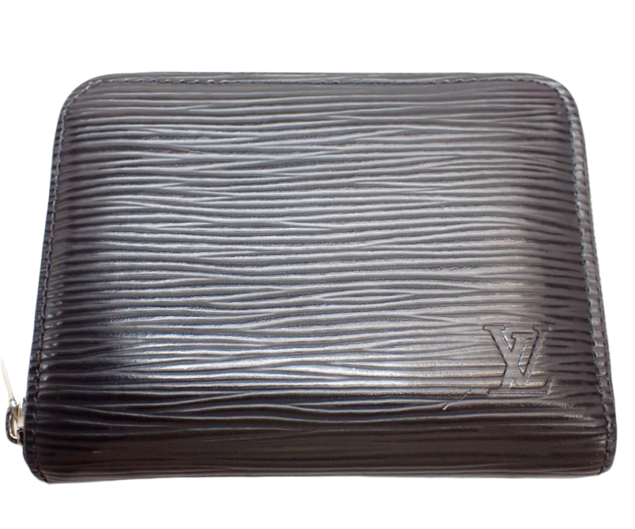 Pre-owned Louis Vuitton Zippy Coin Purse Epi Leather Wallet (Black) LOU.S.1133