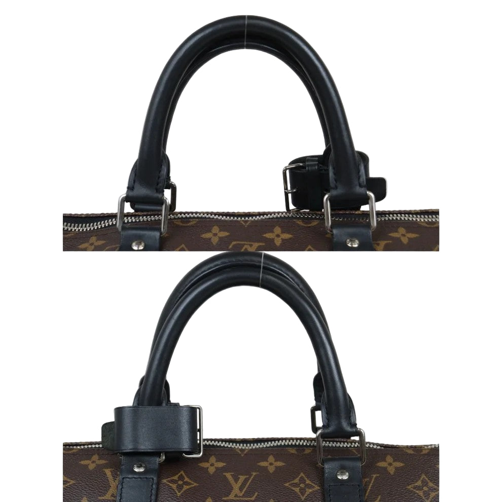 Pre-Owned Louis Vuitton Keepall 55 Bandoulier Monogram Macassar Canvas Travel Bag LOU.T.1013