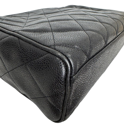 Pre-Owned Chanel Vintage Coco 3 Series Large Caviar Leather Camera Bag (Black) CHA.B.1022