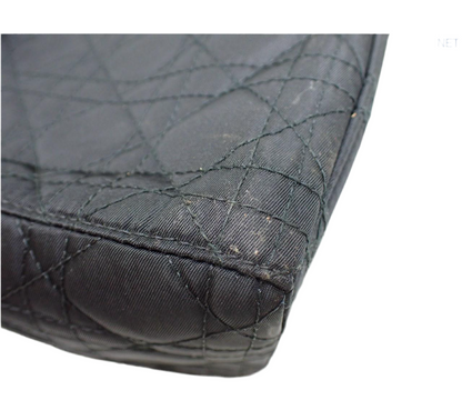 Pre-Owned Dior Lady Dior Large Nylon Top Handle Bag