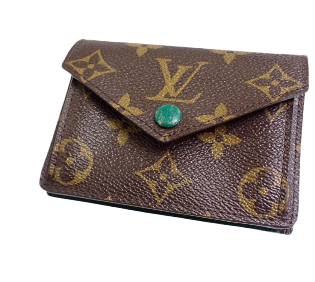 Pre-Owned Louis Vuitton Marie Compact Monogram & Vert Wallet LOU.S.1063