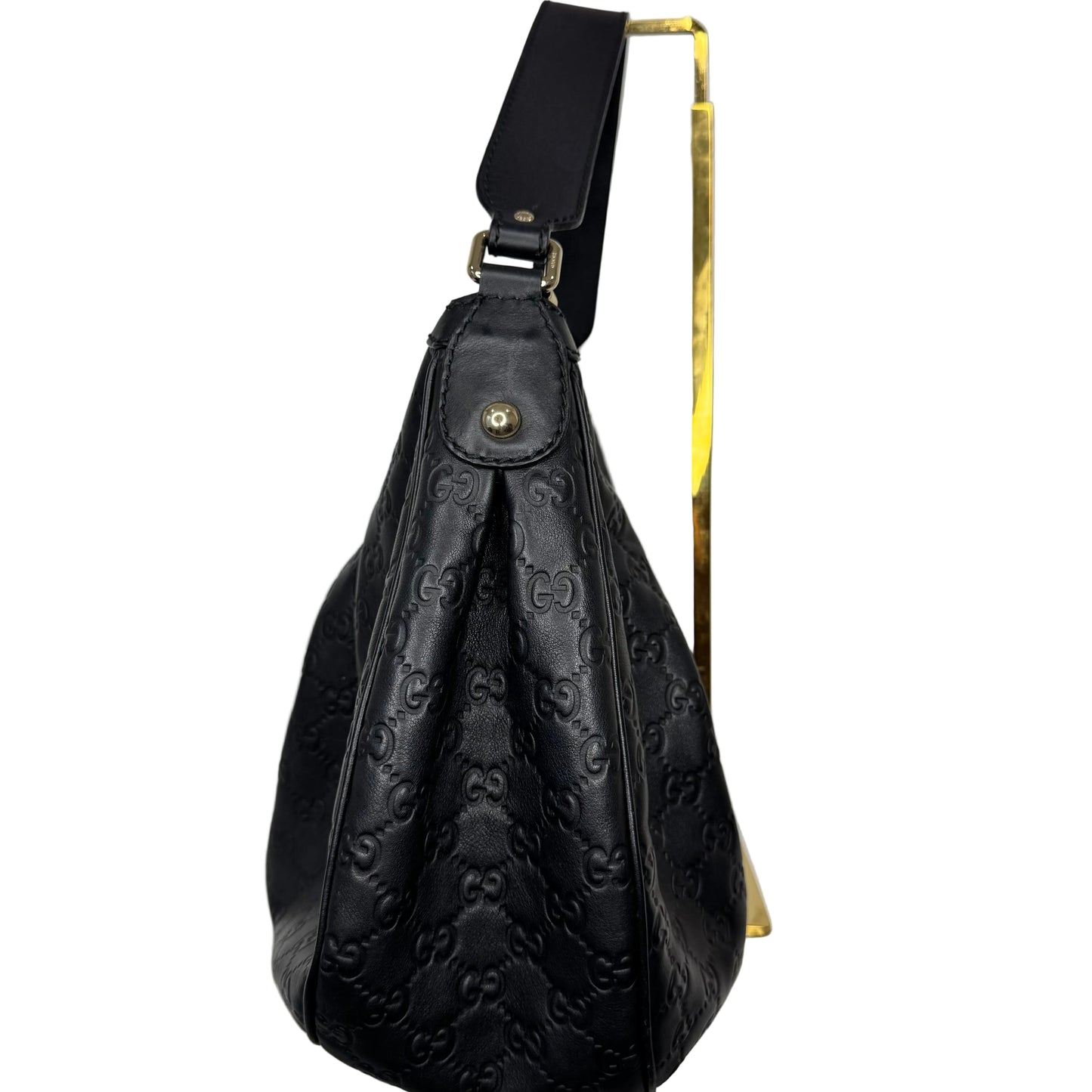 Pre-Owned Gucci Sukey Leather Guccissima Hobo(Black) GUC.B.1084