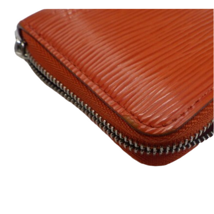 Pre-owned Louis Vuitton Zippy Coin Purse Epi Leather Wallet (Orange) LOU.S.1134
