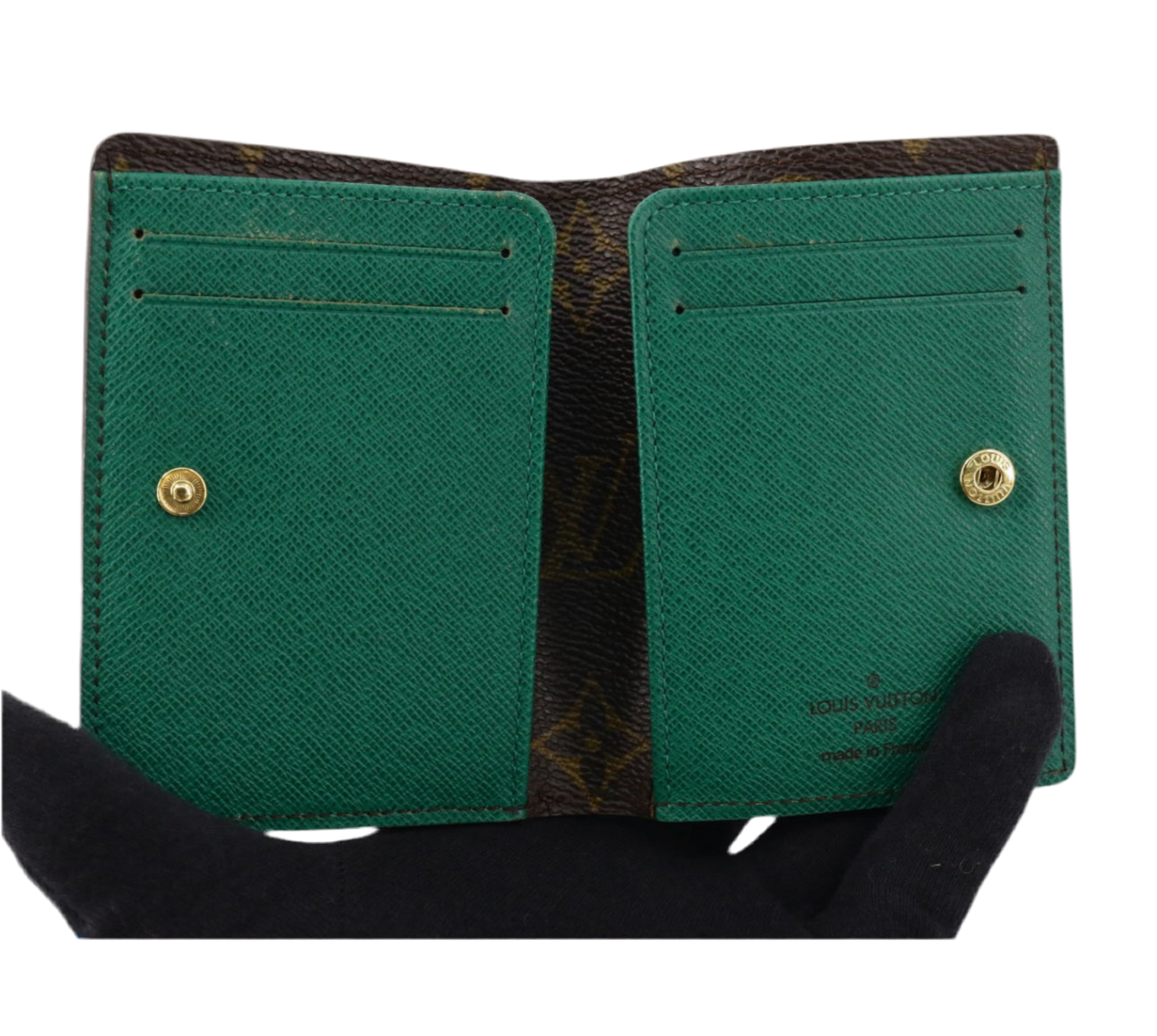 Pre-Owned Louis Vuitton Marie Compact Monogram & Vert Wallet LOU.S.1063