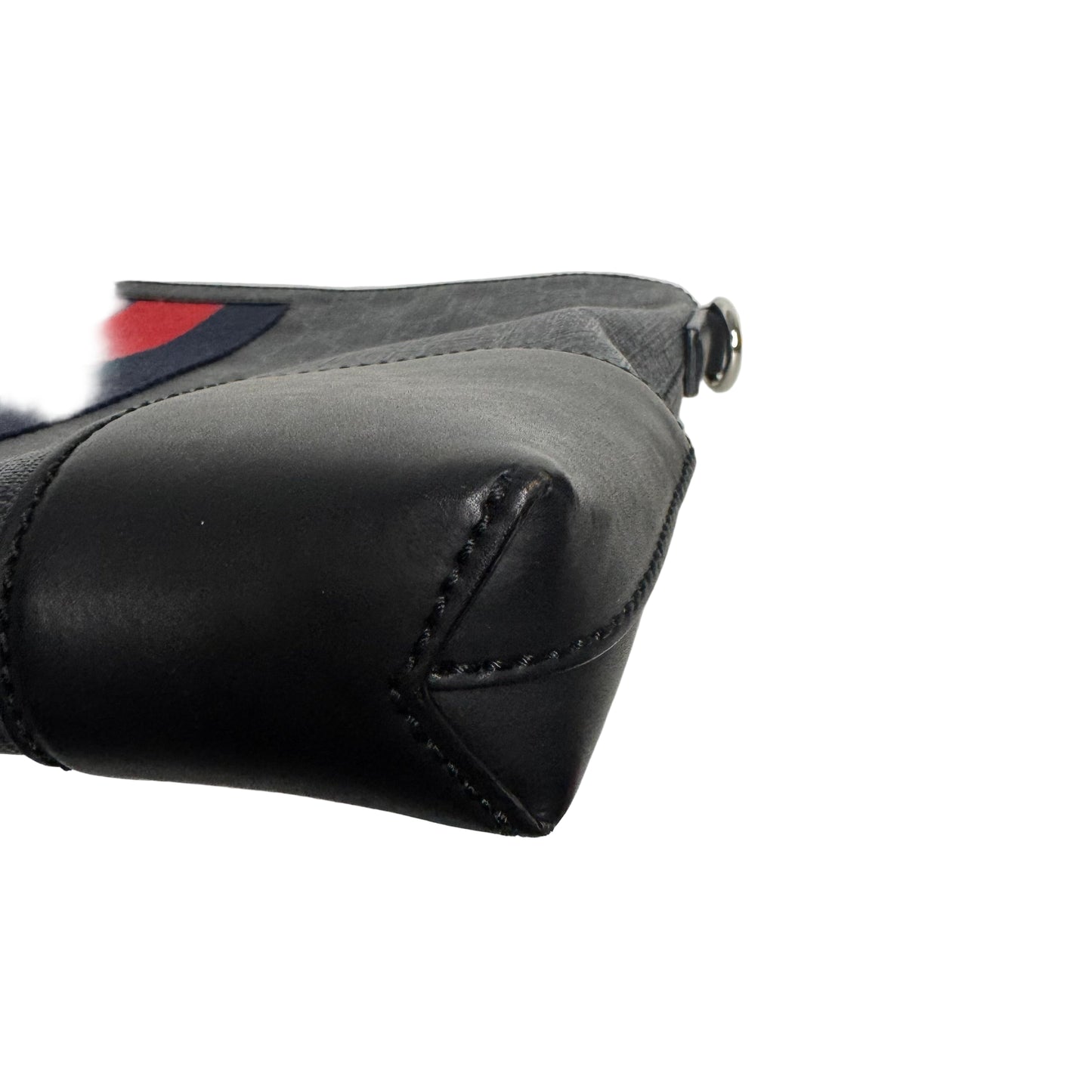 Pre-Owned Gucci Web Medium GG Supreme Coated Crossbody (Black) GUC.B.1047