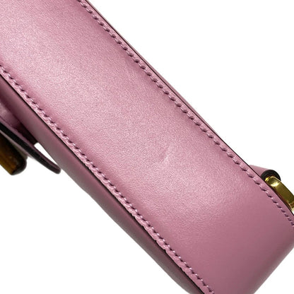 Pre-Owned Gucci Mini Bamboo Top Handle 3 Way Leather Crossbody Bag (Pink)