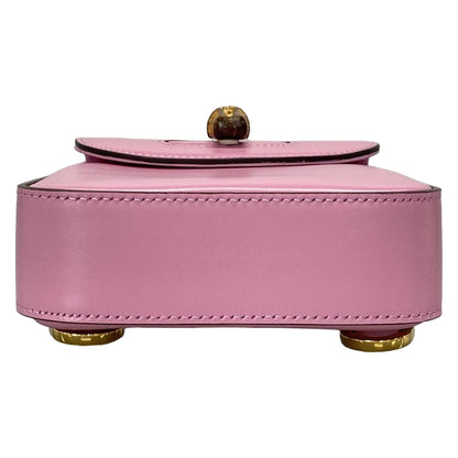 Pre-Owned Gucci Mini Bamboo Top Handle 3 Way Leather Crossbody Bag (Pink)