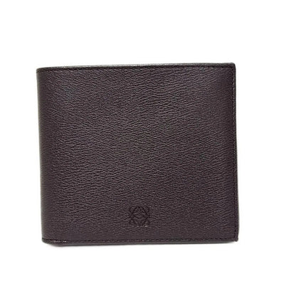 Preowned Loewe Men's Bill Soft Grained Leather Wallet (Brown)