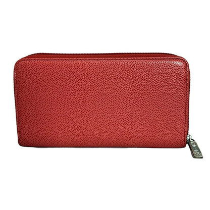 Pre-Owned Chanel Coco Mark Caviar Leather Long Wallet CHA.S.1009 (Red)