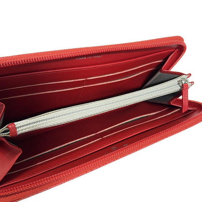 Pre-Owned Chanel Coco Mark Caviar Leather Long Wallet CHA.S.1009 (Red)