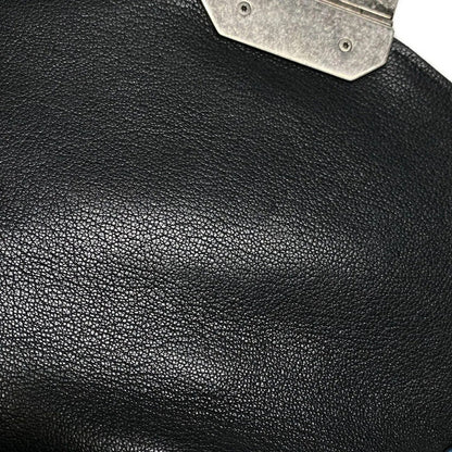 Pre-Owned Chanel 2.55 V-Stitching Gabriel Goatskin Flap Shoulder Bag (Navy & Black)