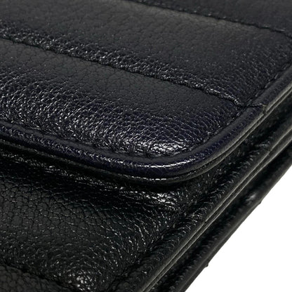 Pre-Owned Chanel 2.55 V-Stitching Gabriel Goatskin Flap Shoulder Bag (Navy & Black)