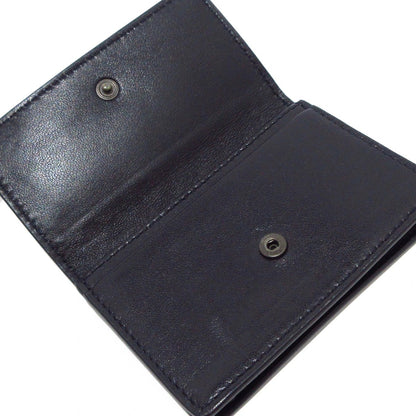 Pre-Owned Bottega Veneta Intrecciato Business Card Holder Leather (Black) BOT.S.1002