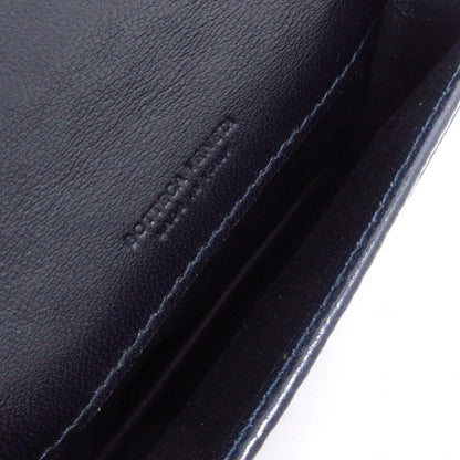 Pre-Owned Bottega Veneta Intrecciato Business Card Holder Leather (Black) BOT.S.1002