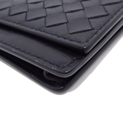 Pre-Owned Bottega Veneta Intrecciato Business Card Holder Leather (Black) BOT.S.1002