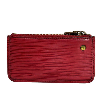 Pre-Owned Louis Vuitton Pochette Cle Coin Epi Leather Key Pouch (Red)