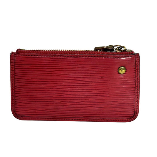 Pre-Owned Louis Vuitton Pochette Cle Coin Epi Leather Key Pouch (Red)