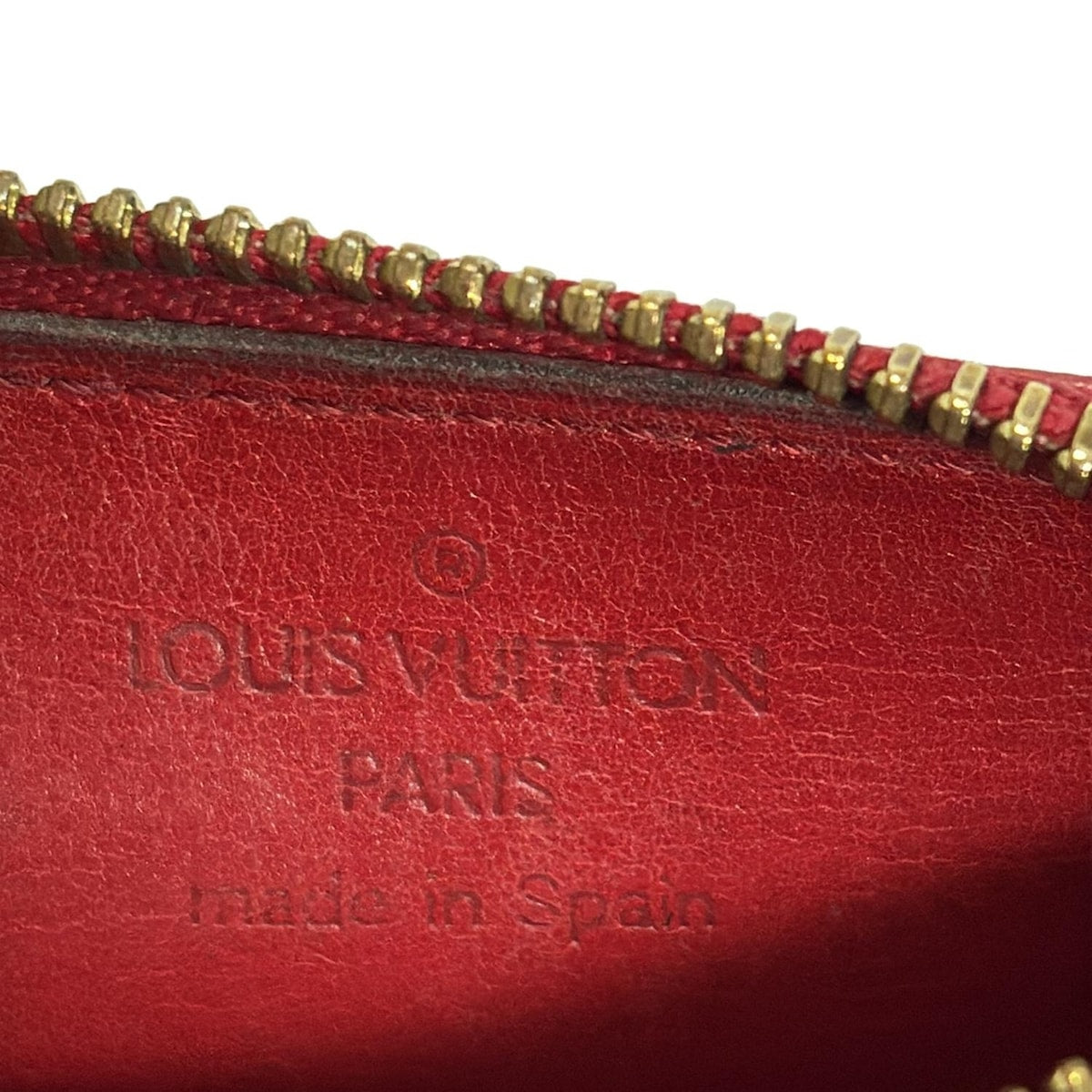 Pre-Owned Louis Vuitton Pochette Cle Coin Epi Leather Key Pouch (Red)