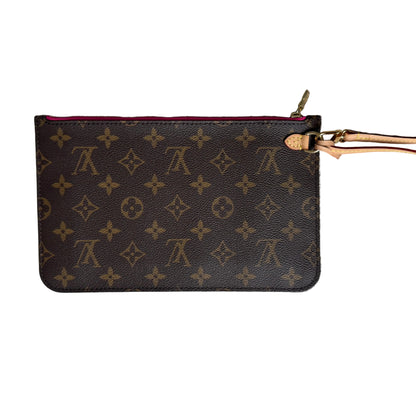 Pre-Owned Louis Vuitton Neverfull GM Monogram w/ Fuchsia Pink Interior Clutch LOU.B.1180