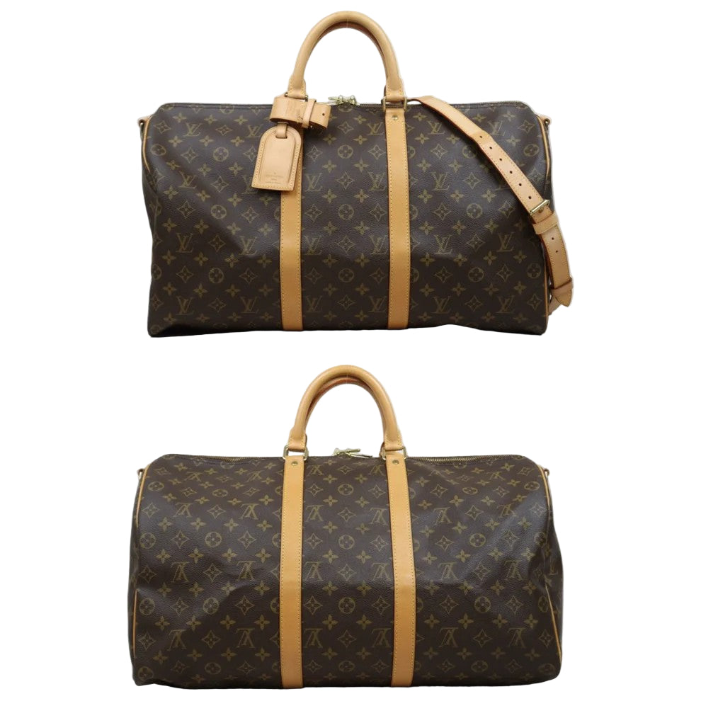 Pre-Owned Louis Vuitton Keepall 50 Bandoulier Monogram Coated Canvas Travel Bag LOU.T.1012