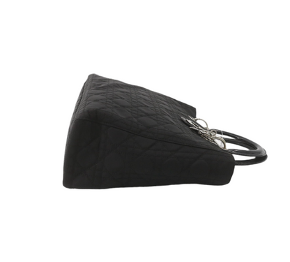 Pre-Owned Dior Lady Dior Large Nylon Top Handle Bag
