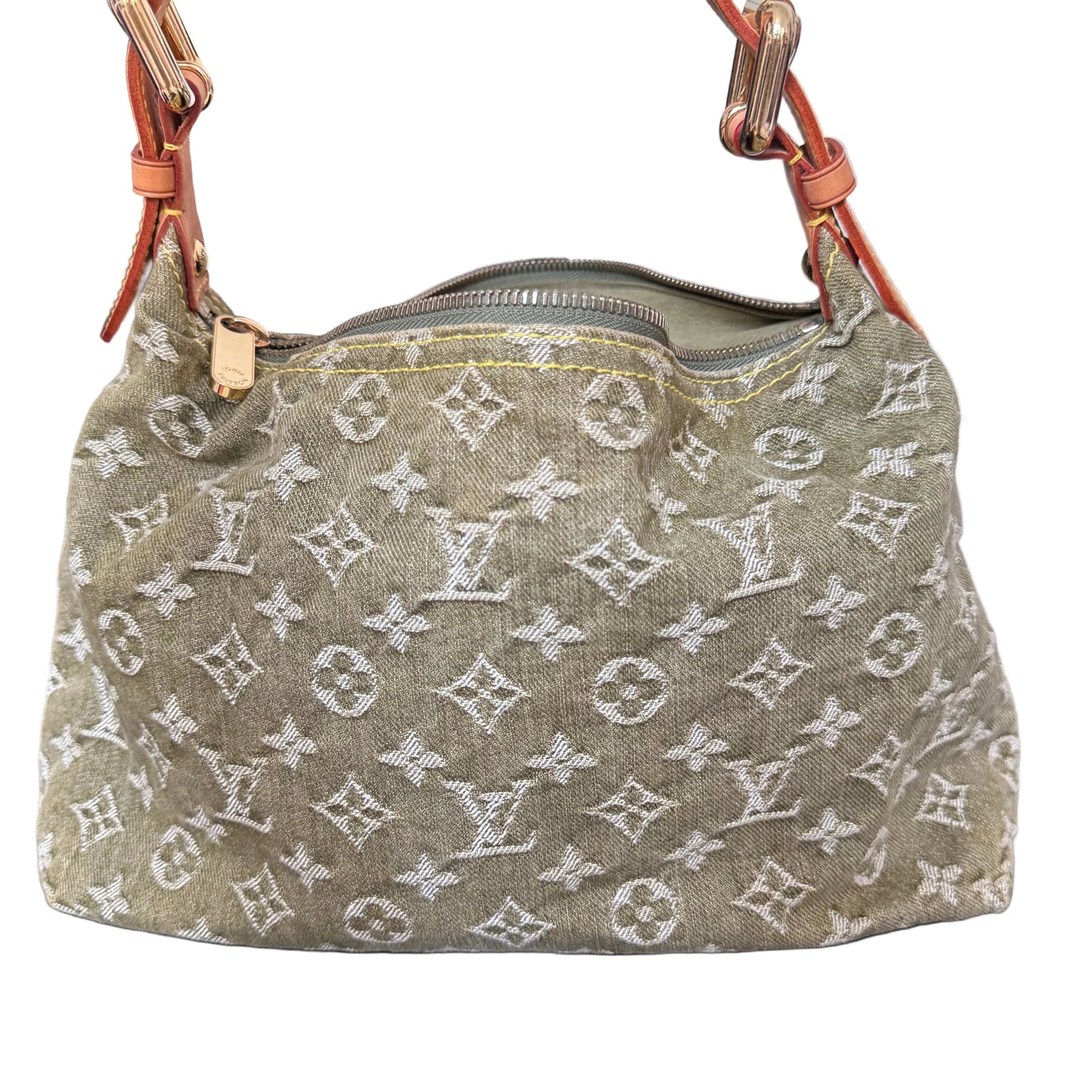 Pre-Owned Louis Vuitton Vintage 2006 Baggy PM Monogram Denim Shoulder Bag LOU.B.1175 (Green)
