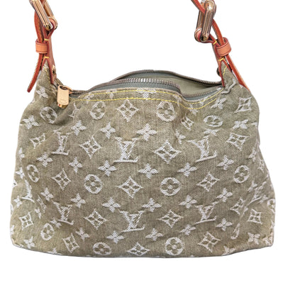 Pre-Owned Louis Vuitton Vintage 2006 Baggy PM Monogram Denim Shoulder Bag LOU.B.1175 (Green)