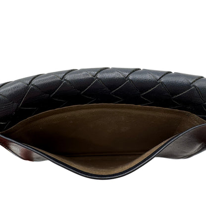 Pre-Owned Bottega Veneta Intrecciato Business Card Holder Leather (Blac) BOT.S.1000