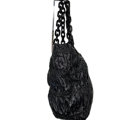Pre-Owned Prada Gaufre Large Gathered Patent Leather Tote Bag PRA.B.1013