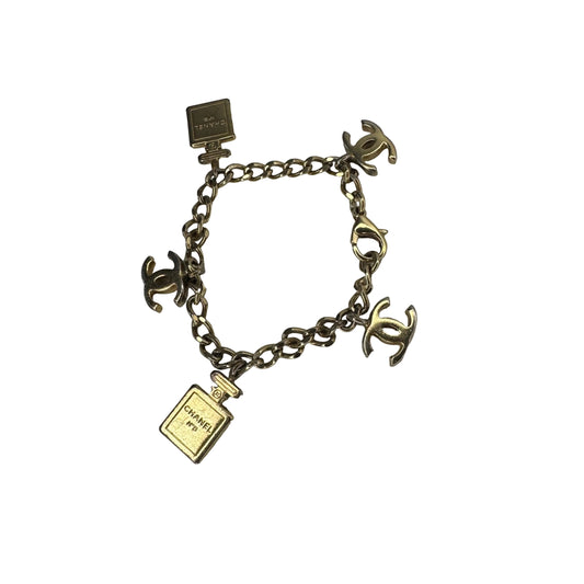 Pre-Owned Chanel 2002 Coco Mark & Perfume Charm Bracelet CHA.J.1141