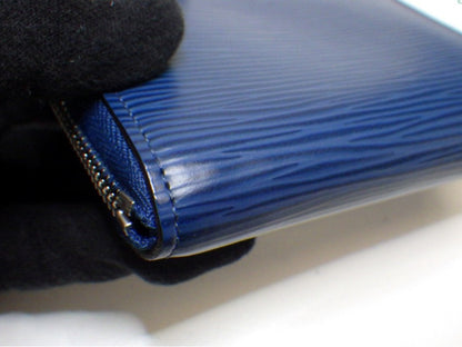 Pre-owned Louis Vuitton Zippy Coin Purse Epi Leather Wallet (Navy) LOU.S.1280