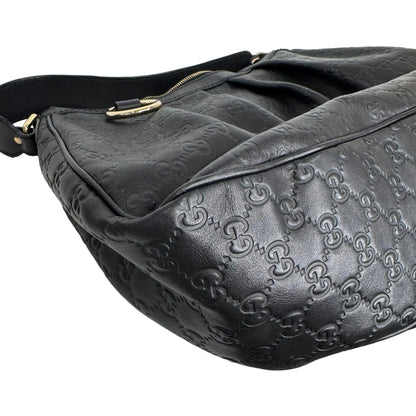 Pre-Owned Gucci Sukey Leather Guccissima Hobo(Black) GUC.B.1084