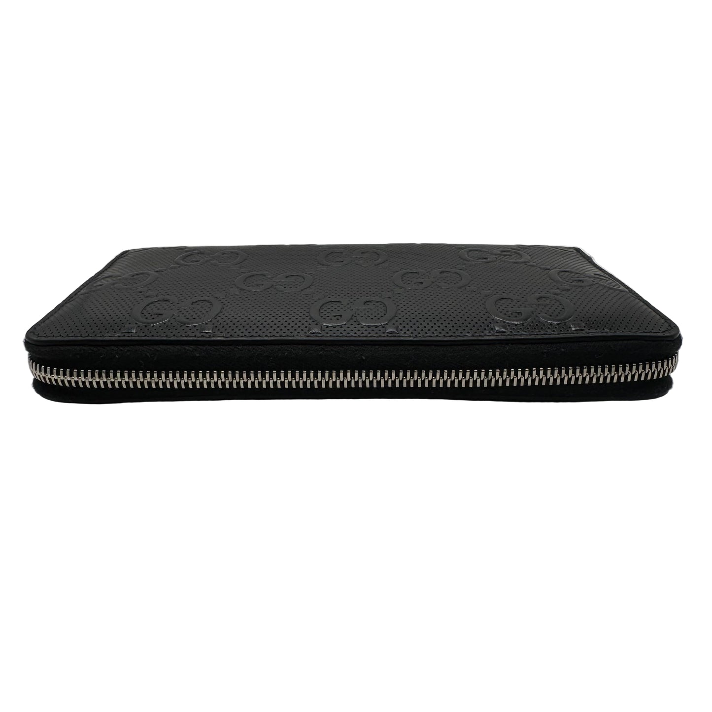 Pre-Owned Gucci Jumb GG Zip Around Large Wallet (Black) GUC.S.1010