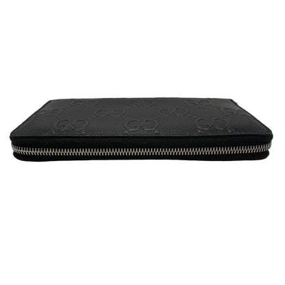Pre-Owned Gucci Jumb GG Zip Around Large Wallet (Black) GUC.S.1010