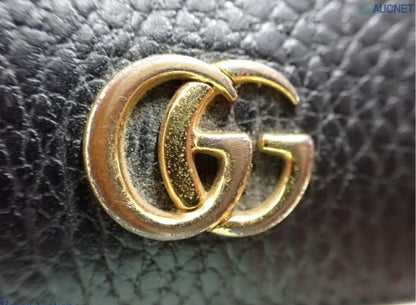 Pre-Owned Gucci Marmont Leather Bifold Card Case (Black) GUC.S.1018