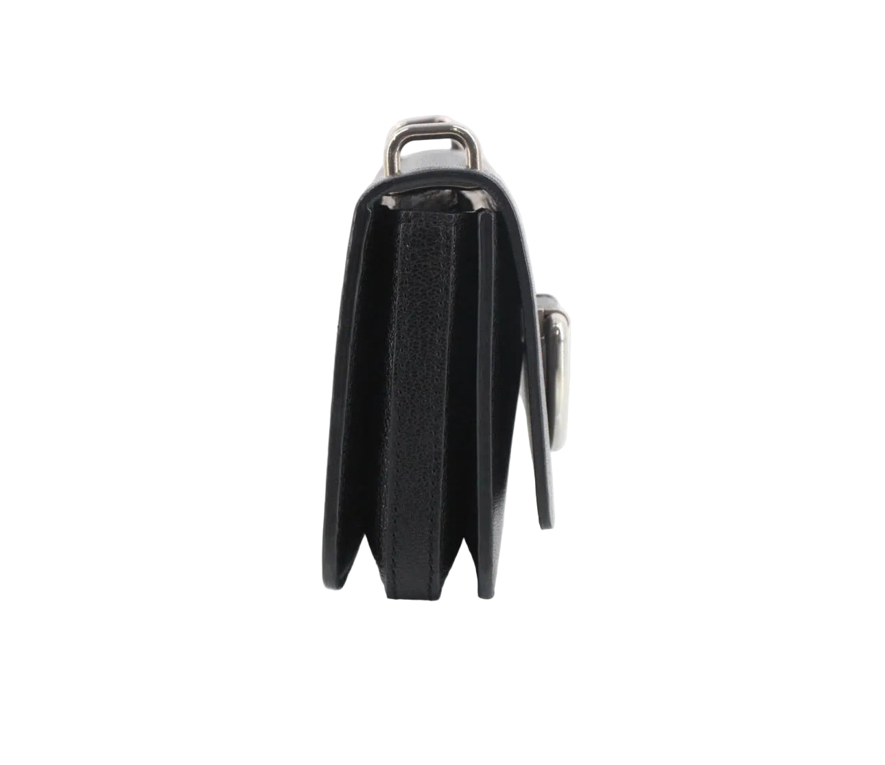 Pre-Owned Burberry D-Ring Leather Crossbody Bag (Black) BUR.B.1039