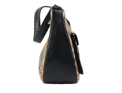 Pre-Owned Burberry Nova Check Shadow Horse Canvas and Leather Shoulder Bag BUR.B.1041