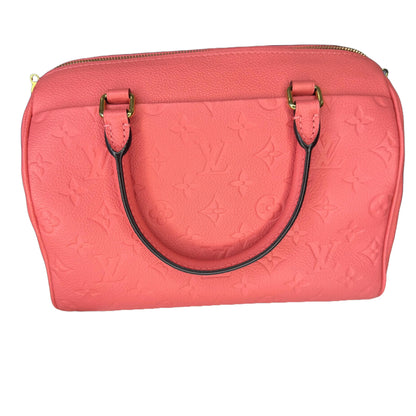 Pre-Owned Louis Vuitton Speedy 25 Empreinte Leather Bandolier Crossbody (Pink) LOU.B.1095