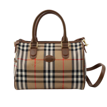 Pre-Owned Burberry Boston Haymark Check Top Handle with Strap BUR.B.1017