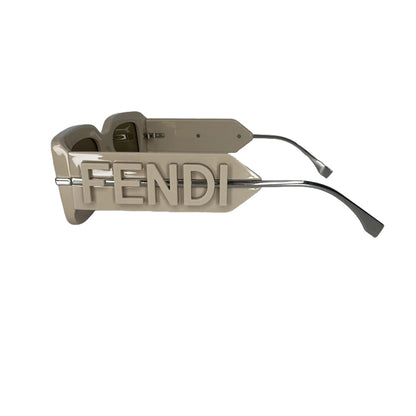 Pre-Owned Fendi Fendigraphy Beige Sunglasses FEN.A.1004