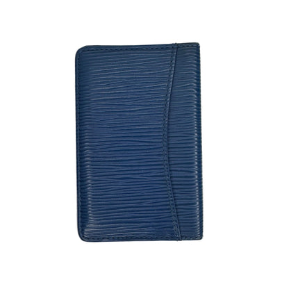 Pre-Owned Louis Vuitton Pocket Organizer Epi Leather Card Holder (Toledo Blue) LOU.S.1182