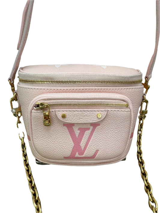 Pre-Owned Louis Vuitton Mini Monogram Giant Gradient Empreinte Bum Bag (Pink) Discontinued Color