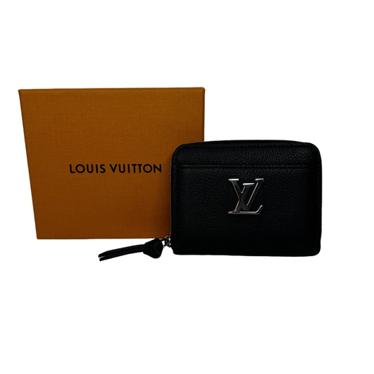 Pre-Owned Louis Vuitton LockMe Leather Wallet (black))- LOU.S.1254