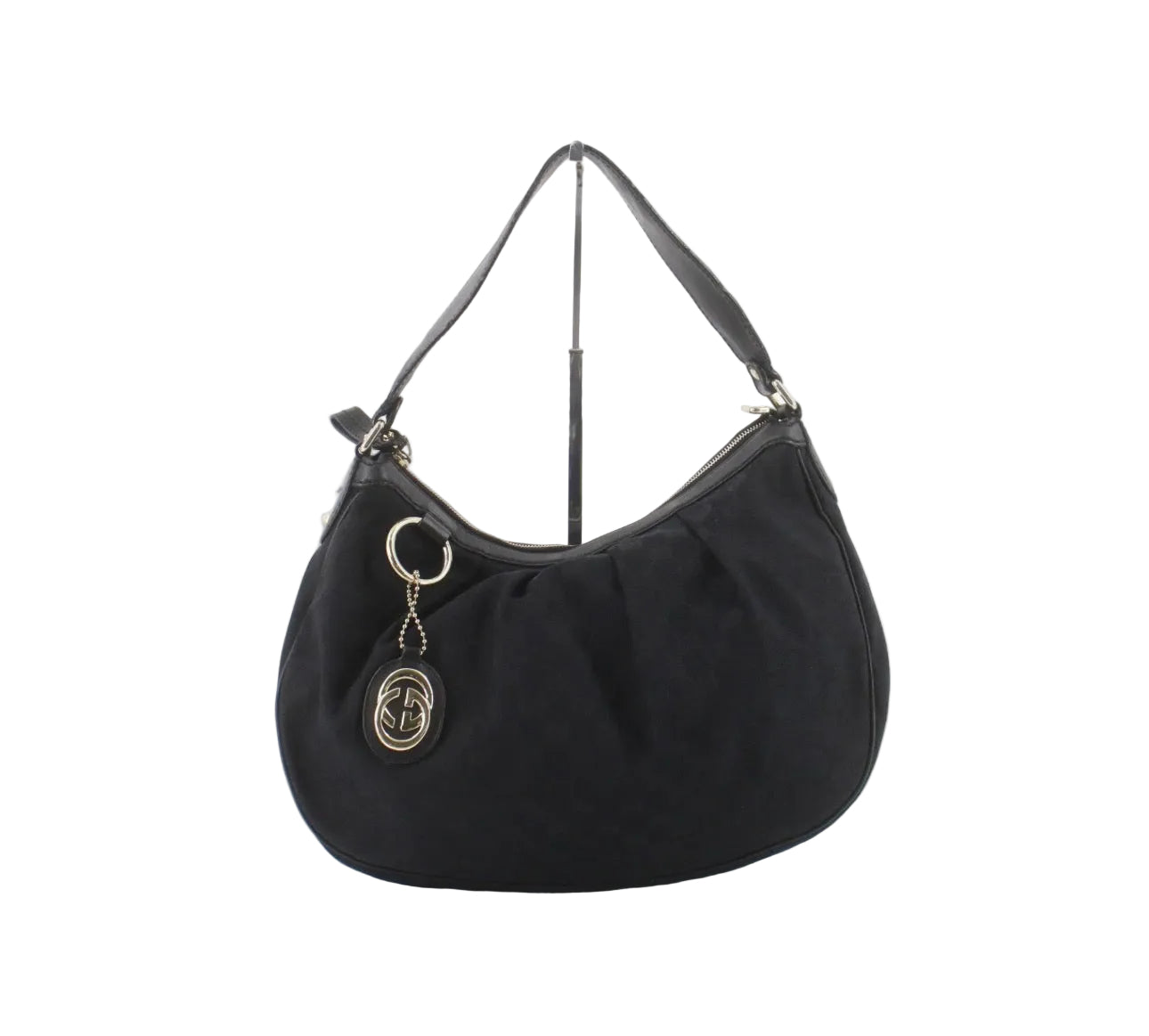 Pre-Owned Gucci Sukey Canvas Hobo(Black) GUC.B.1074