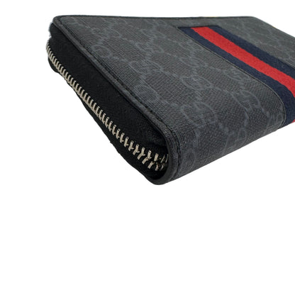 Pre-Owned Gucci Web GG Supreme Coated Canvas Long Zippy Wallet GUC.S.1024